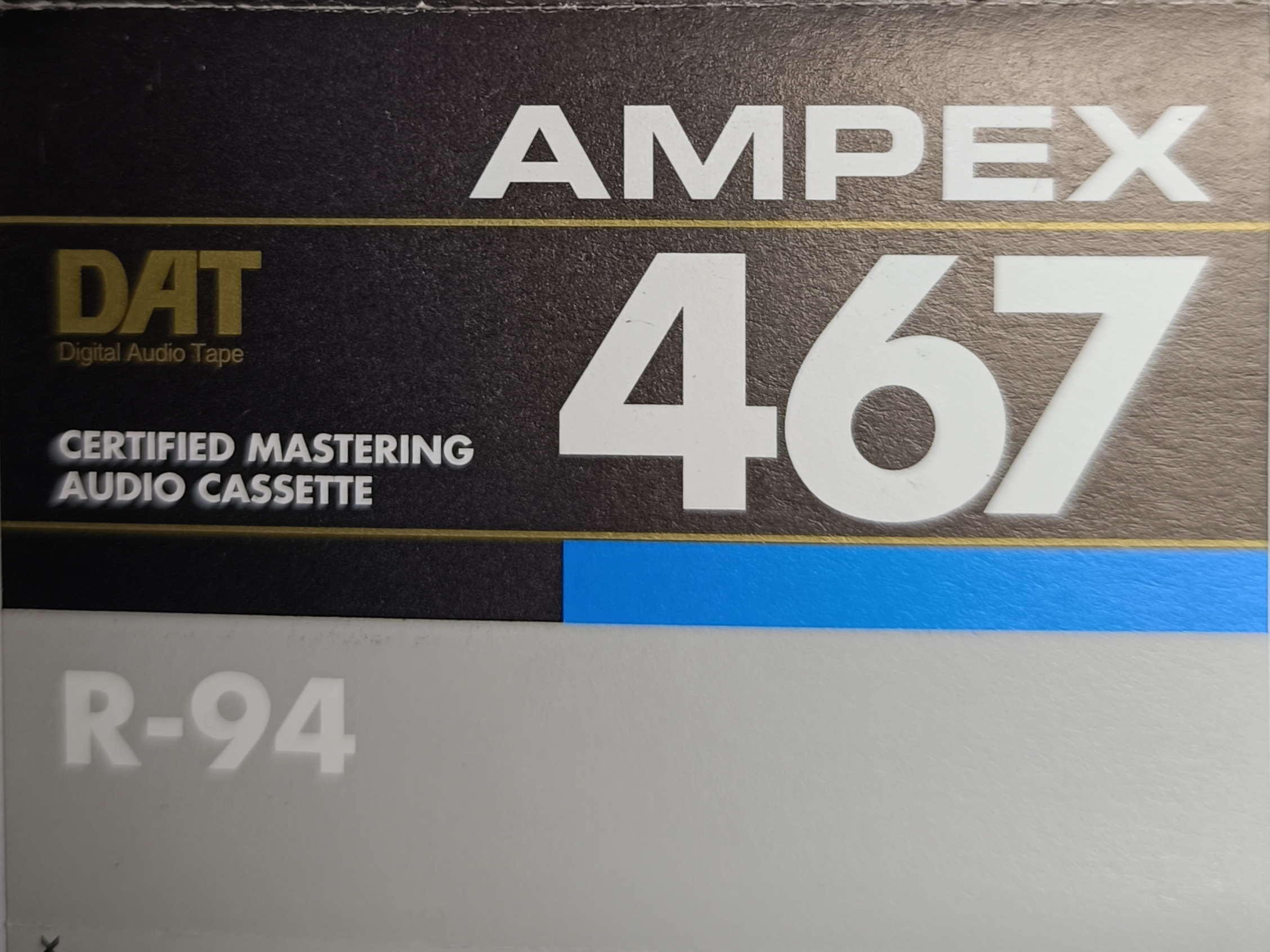 Ampex 467 DAT certified mastering audio cassette